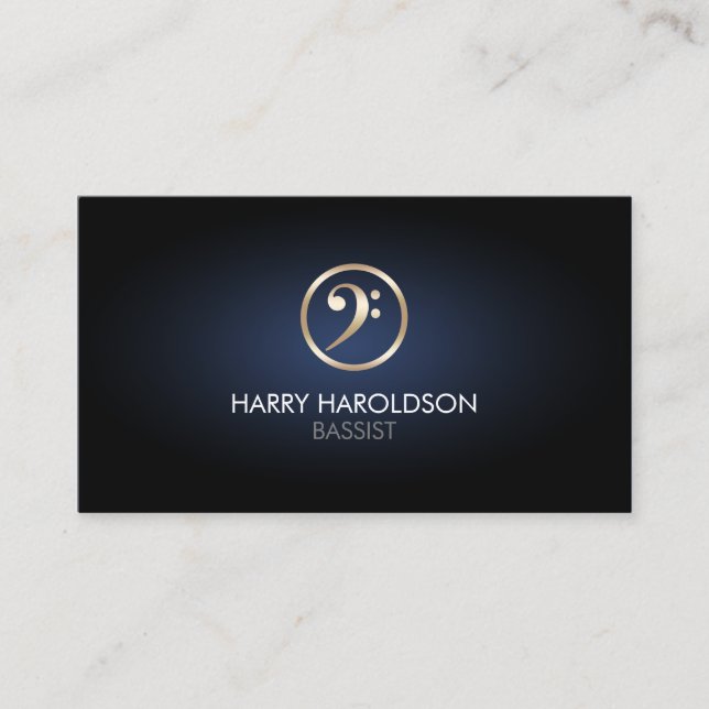 Bassist Bass Gitarrist Musician Business Card Visitenkarte (Vorderseite)