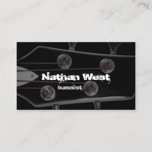 Bassist Bass Guitar Headstock Visitenkarte