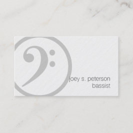 Bassist Bold Bass Clef Icon Music Visitenkarte