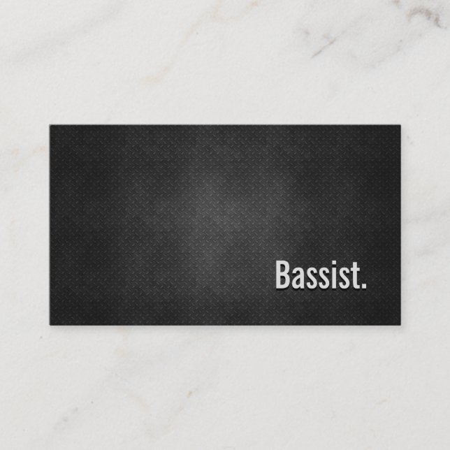 Bassist Cool Black Metal Einfachheit Visitenkarte (Vorderseite)