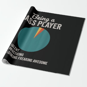 Bassist Musiker Lustiger Bass Gitarrenspieler Geschenkpapier