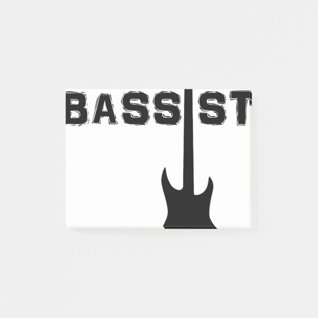 Bassist Post-it Klebezettel (Vorderseite)
