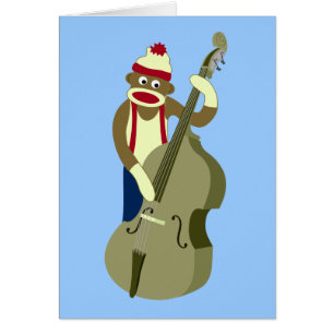 Bassiste droit de singe de chaussette