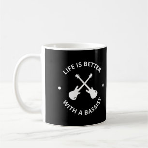 Bassisten Geschenke Leben ist besser mit Bassist Kaffeetasse