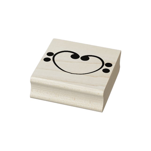Basskernherz Gummistempel (Stempel)