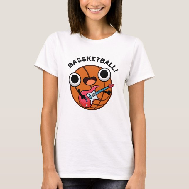 Bassketball Funny Basketball Music Pub T-Shirt (Vorderseite)