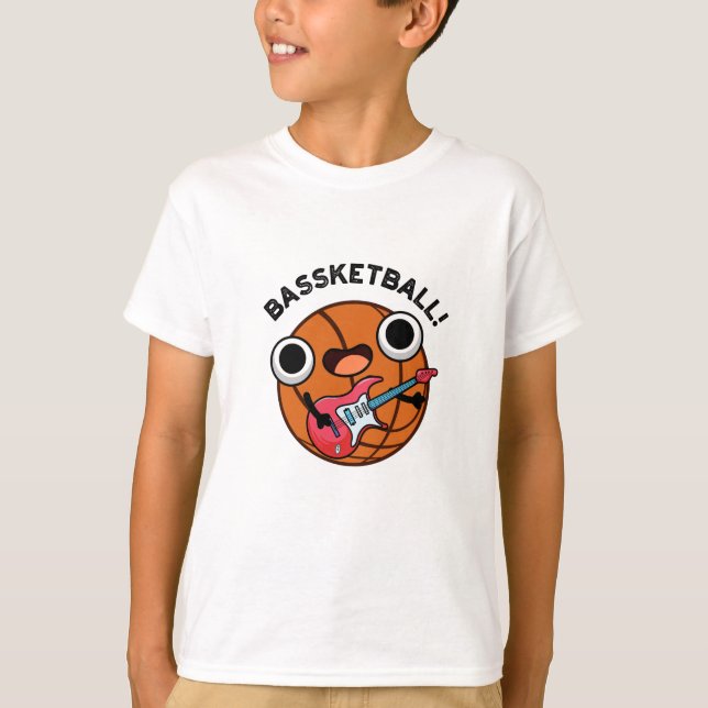Bassketball Funny Basketball Music Pub T-Shirt (Vorderseite)