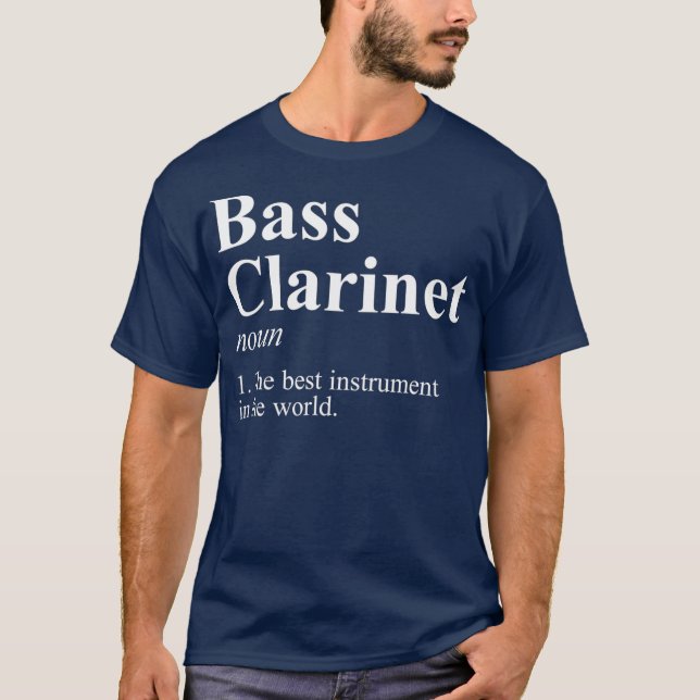Bassklarinette für Musikinstrument T-Shirt (Vorderseite)