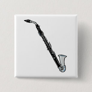 Bassklarinette-Grafik, gerade der Clarinet Button