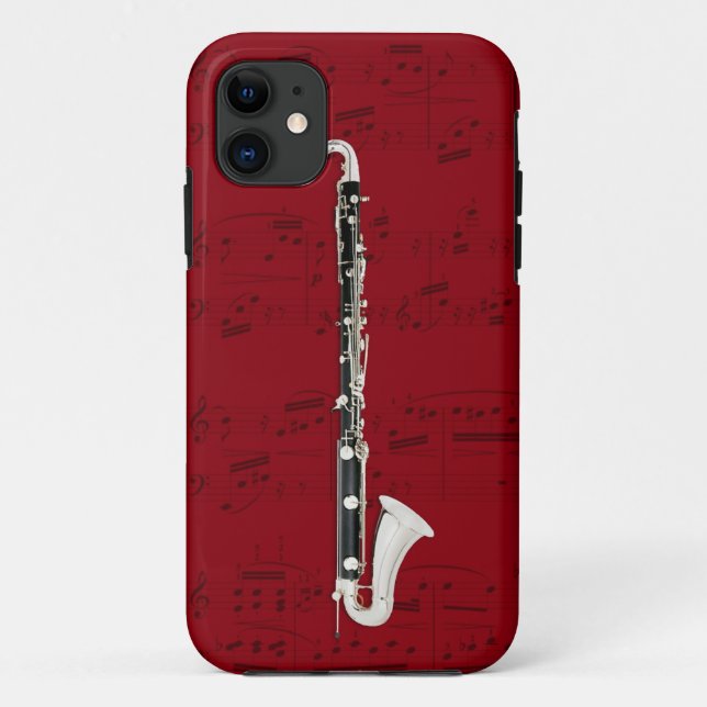Bassklarinette- u. Musiktelefonkasten. Case-Mate iPhone Hülle (Rückseite)