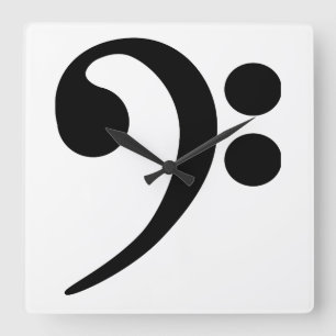 Bassklemme Quadratische Wanduhr
