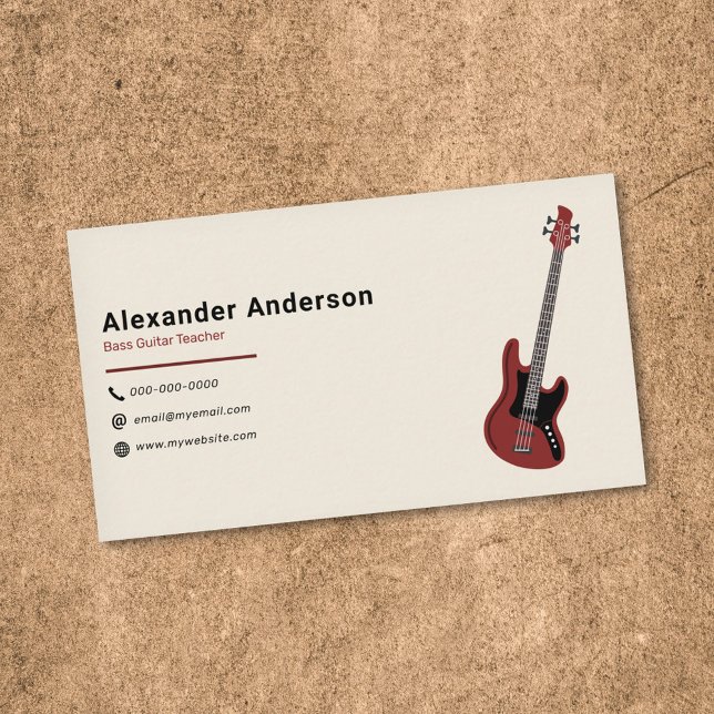 Basslehrer Visitenkarte (Bass Teacher Business Card)