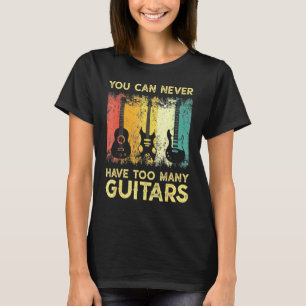 Bassmusiker-Pickup Man kann nie zu viele Gitarren T-Shirt