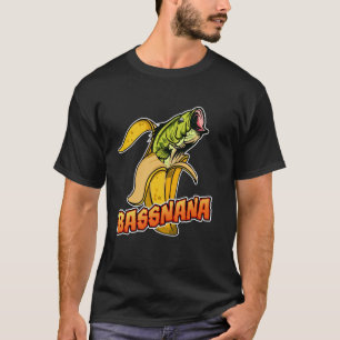 Bassnana Lustiger Fisch Bass und Banane Mashup Des T-Shirt