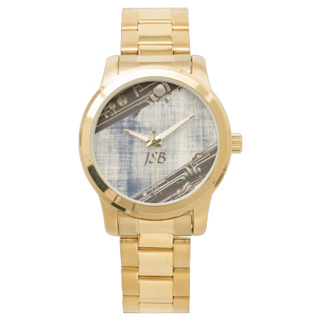 Bassoon-Abschnitte auf verblendetes, benutzerdefin Armbanduhr (Vorderseite)