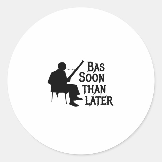 Bassoon als Spater Bassoon Pub Runder Aufkleber (Vorderseite)