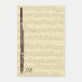 Bassoon auf Bach Post-it Klebezettel
