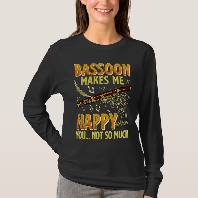 Bassoon Bassoonist Instrument Woodwind Player  2 T-Shirt (Vorderseite)