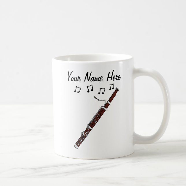 Bassoon Custom Mug Bassoonist Musician Cadeau (Droite)