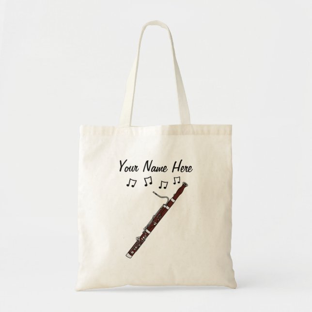 Bassoon Custom Tote Bag Bassoonist Musikergeschenk Tragetasche (Vorne)