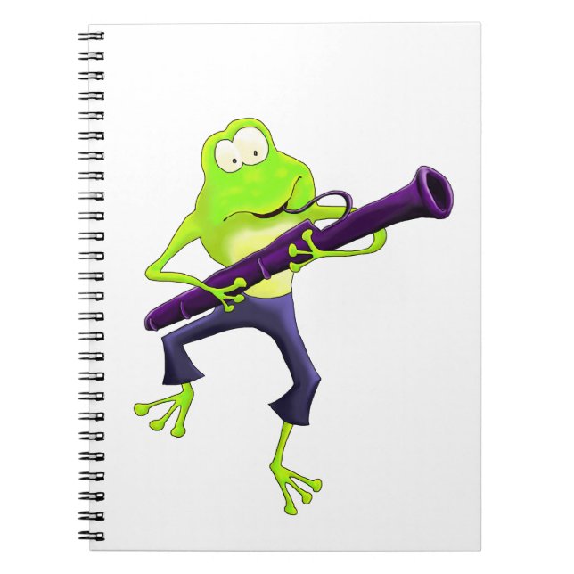 Bassoon-Frosch-Notizbuch Notizblock (Vorderseite)