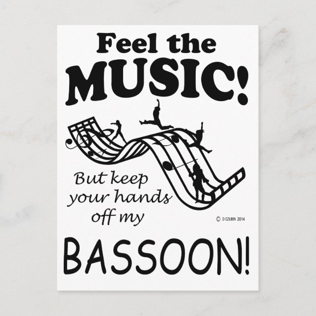 Bassoon fühlt sich wie Musik Postkarte (Vorderseite)