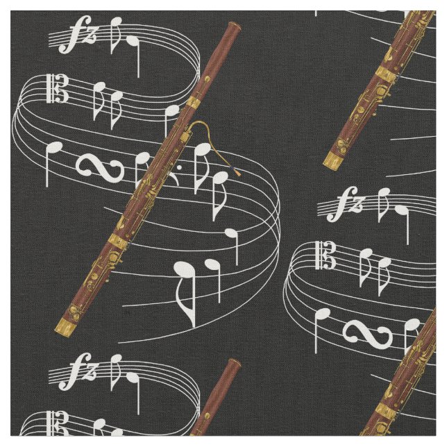 Bassoon-Gewebe - Dunkelheit Stoff (Nahaufnahme)
