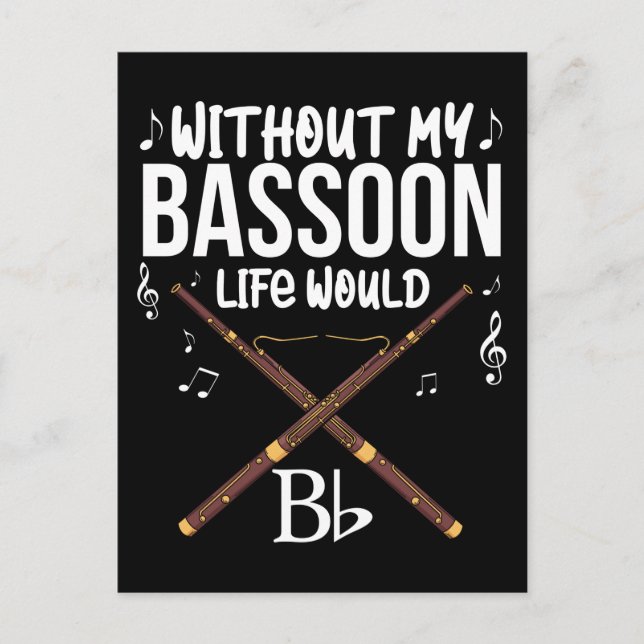 Bassoon Gift Men Band Player Jazz Music Bassoonist Postkarte (Vorderseite)