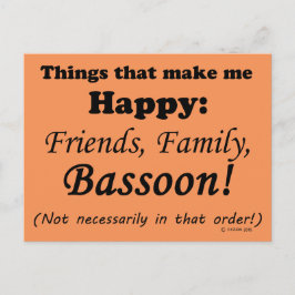 Bassoon macht mich glücklich postkarte