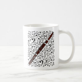 Bassoon mit Musical Notes, Woodwind Musiker Kaffeetasse