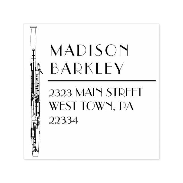 Bassoon Musician Music Teacher Woodwind Permastempel (Design)