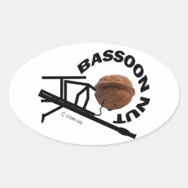 Bassoon Ovaler Aufkleber