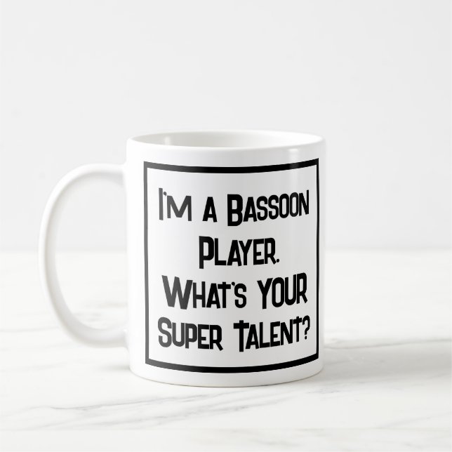 Bassoon Player Super Talent. Tasse (Links)