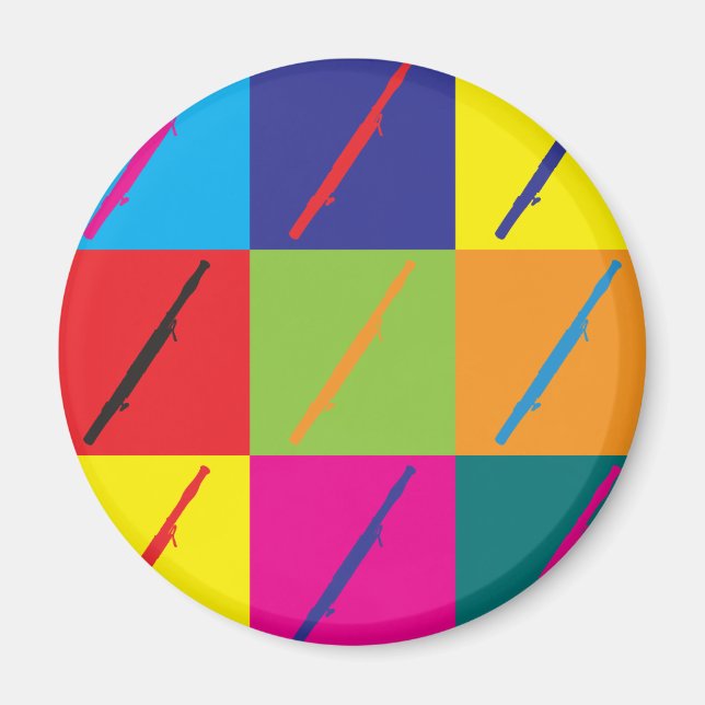 Bassoon Pop Art Magnet (Vorne)