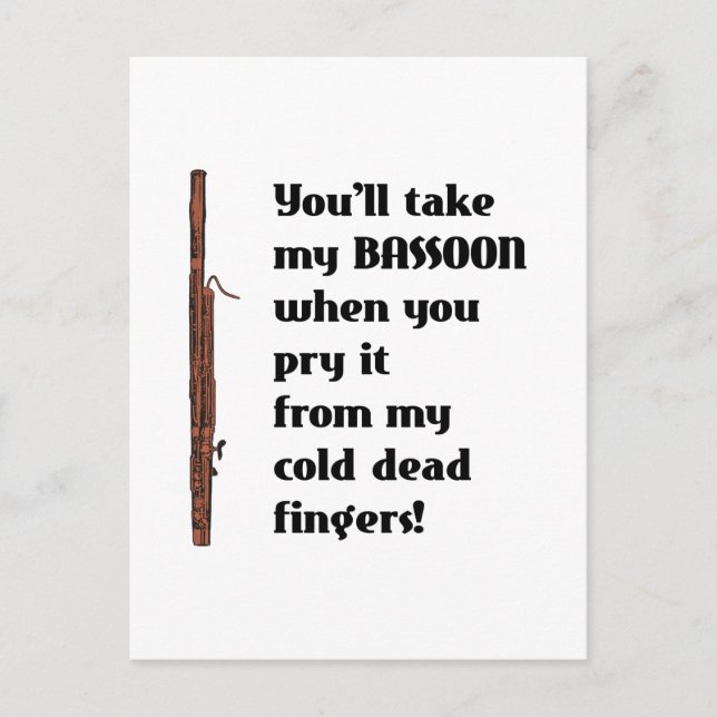 Bassoon Postkarte (Vorderseite)