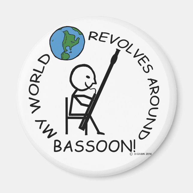 Bassoon - Revolten rund um die Welt Magnet (Vorne)