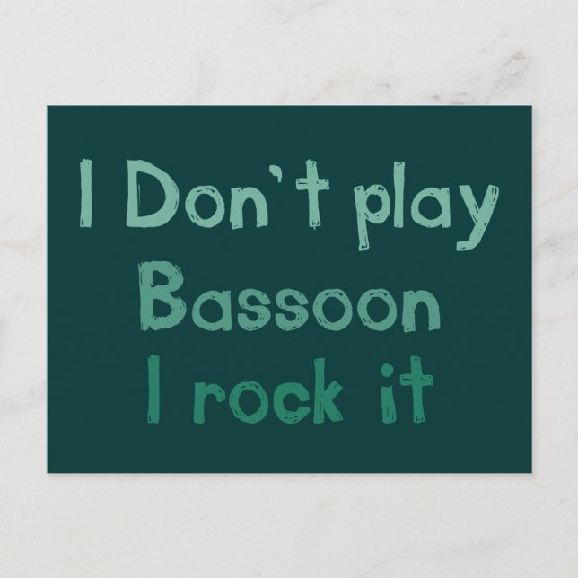 Bassoon Rock It Postcard Postkarte (Vorderseite)
