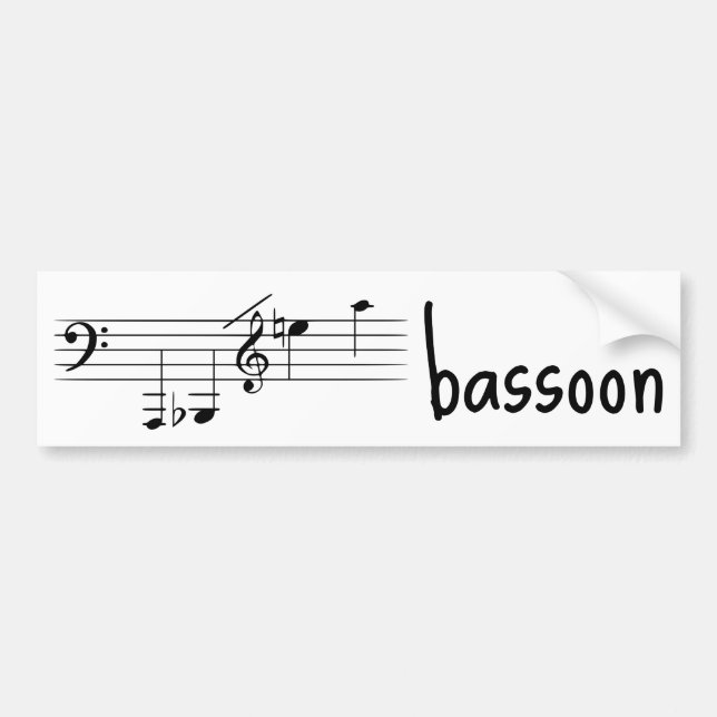 Bassoon Spielbereich Autoaufkleber (Vorne)