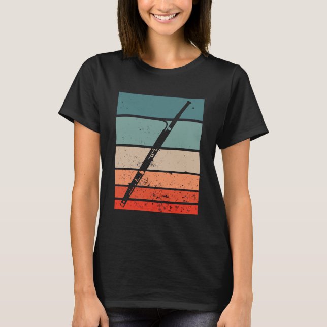 Bassoon Vintag Music Instrument Basoonist T-Shirt (Vorderseite)