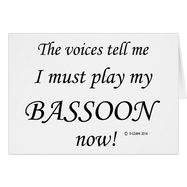 Bassoon Voices sagen, müssen spielen (Vorderseite (Horizontal))