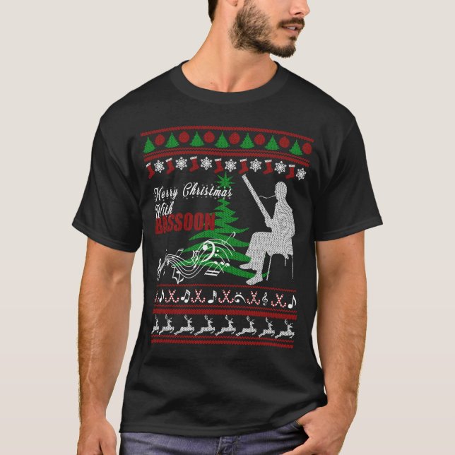 Bassoon-Weihnachts-Kleidung T-Shirt (Vorderseite)
