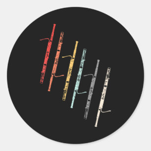 Bassoonist Bassoon Player Orchestra Band Runder Aufkleber