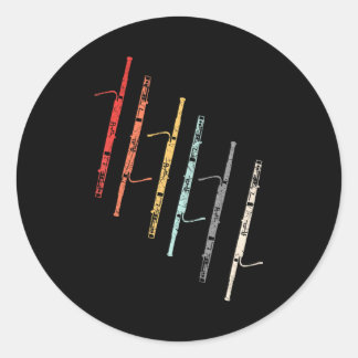 Bassoonist Bassoon Player Orchestra Band Runder Aufkleber