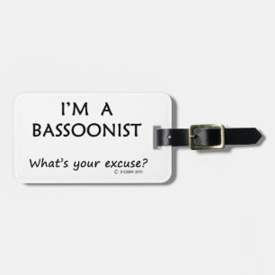 Bassoonist Entschuldigung Gepäckanhänger