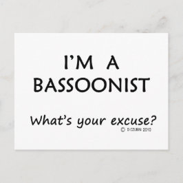 Bassoonist Entschuldigung Postkarte