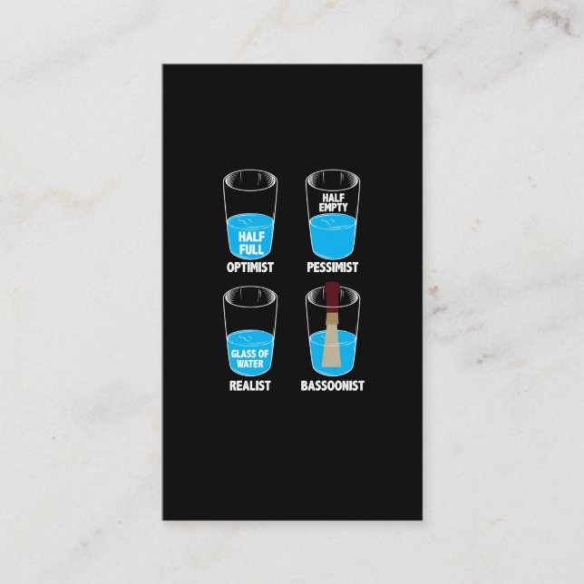 Bassoonist Water Orchestra Musician Bassoon Gift Visitenkarte (Vorderseite)