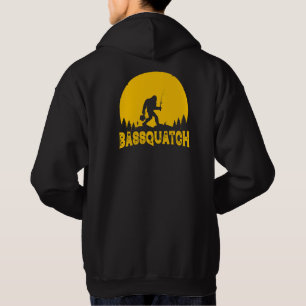 Bassquatch Bigfoot Sasquatch Vollmond-Angeln Hoodie