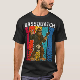Bassquatch Bigfoot spielt Bassgitarre Lustiger Sas T-Shirt