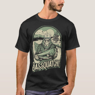 Bassquatch! Funny Bigfoot Sasquatch &Amp; Bass Fis T-Shirt