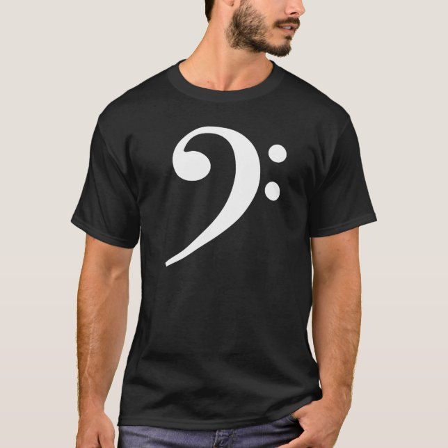 Bassschlüssel Dunkelheits-T - Shirt (Vorderseite)